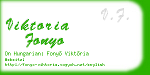 viktoria fonyo business card